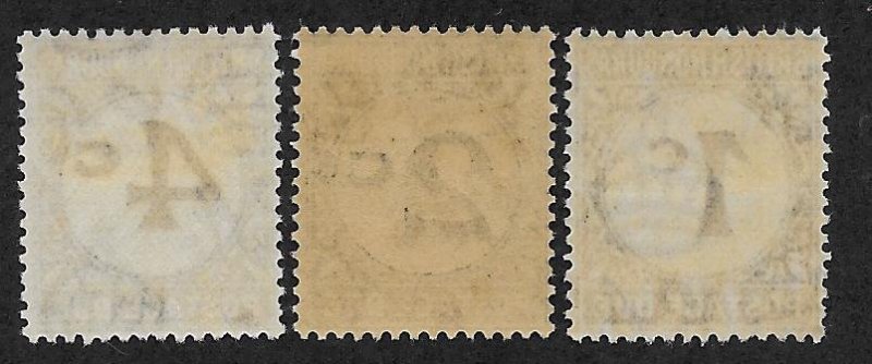 BRITISH HONDURAS SC# J1-3  F/MOG 1923-64