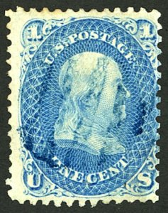 U.S. #63a USED BLUE CANCEL