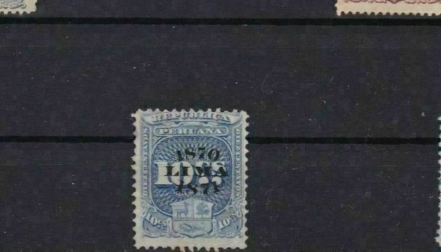 PERU  PROVINCE OVERPRINT 1874- 75  REVENUE STAMP  REF 6045