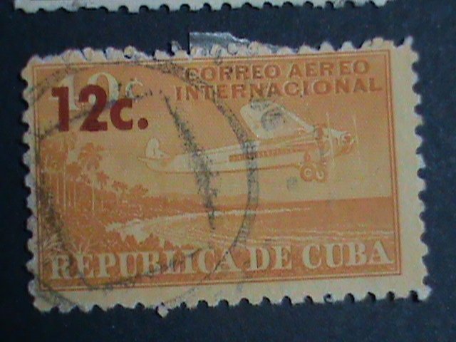 ​CUBA AIRMAIL-1931 RARE CUBA AIRMAIL USED-OVER 80YEARS OLD STAMP-VERY FINE