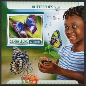 SIERRA LEONE  2017  BUTTERFLIES   SOUVENIR SHEET MINT NEVER HINGED