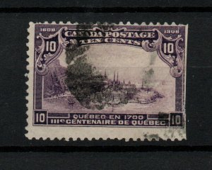 Canada 1908 10c Quebec SG193 #101 fine used WS25412