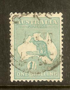 Australia, Scott #98;1sh Kangaroo and Map, Wmk 203, Used