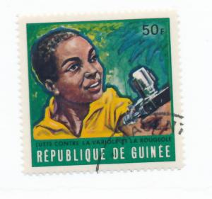 Guinea 1970 - Scott 555 CTO, 50fr Smallpox & measles vaccin
