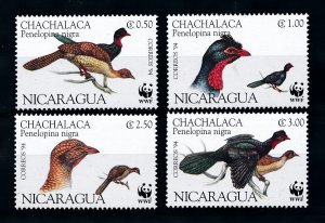 [78391] Nicaragua 1994 Birds Oiseaux Uccelli WWF MNH 3455-3458