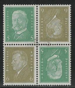 Germany Scott # 368 (2), 369 (2), mint hr, tete beche, Mi# 2xK11
