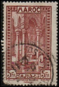 French Morocco 145 - Used - 5fr Tombs at Marrakesh (1933) (cv $2.50)