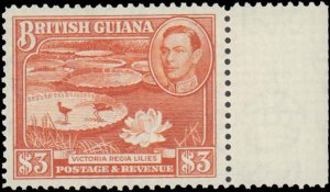 British Guiana #241, Incomplete Set, High Value, 1945, Hinged