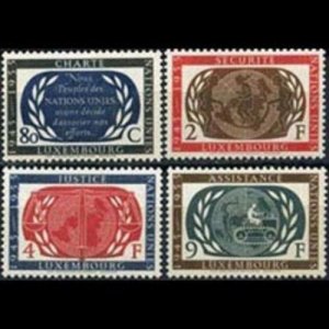 LUXEMBOURG 1955 - Scott# 306-9 UN 10th. Set of 4 LH