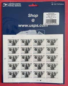 3803 KOREAN WAR MEMORIAL Pane of 20 US 37¢ Stamps 2003 MNH USPS Sealed