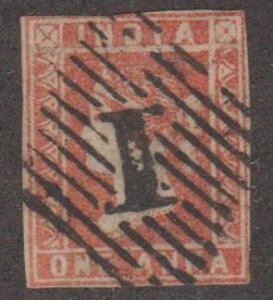 India Scott #4 Stamp - Used Single