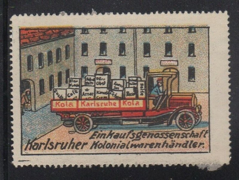 Germany - Karlsruhe Grocers Purchasing Cooperative Advertising Stamp, Truck MHOG 