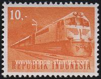 Indonesia SG#1005 Mint - 1964 10r.  - Trains, Railway