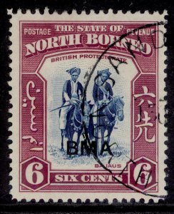 NORTH BORNEO GVI SG324, 6c deep blue & claret, FINE USED.