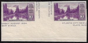 US. Sc 770. Horizontal Pair. Vertical guttter. No gum as issued.  (g768h4)