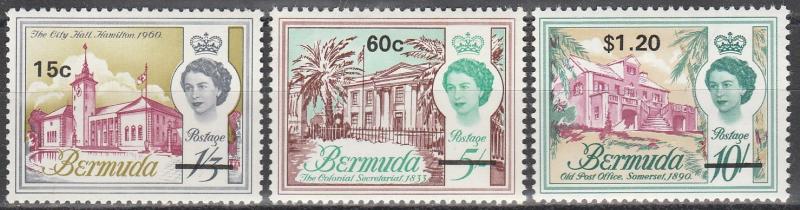 Bermuda #247, 252-3 F-VF Unused  CV $10.15  (A4238)