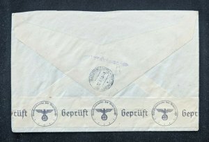 1940 Bratislava Slovakia Registered Airmail Cover