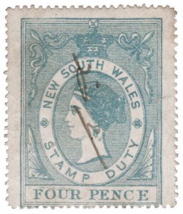 (I.B) Australia - NSW Revenue : Stamp Duty 4d (1866)