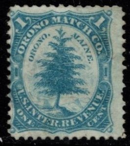 1864 US Revenue Scott #- RO141a 1 Cent Orono Match Company Unused Sound Stamp