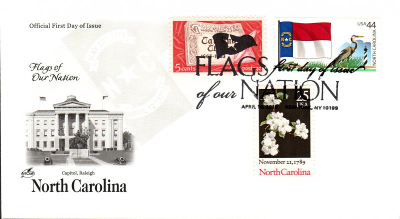 #4311 FOON: North Carolina Flag Combo Artcraft FDC