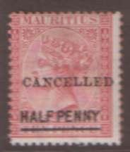 Mauritius Halfpenny opt CANCELLED SG79