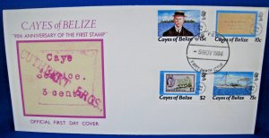 CAYES OF BELIZE - 1984 FDC - SCOTT #18-21     (c12)