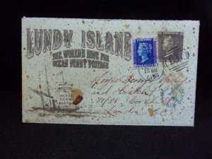 GERALD KING 'ALTERNATIVE LUNDY' FANTASY STAMPS ON FANTASY COVER