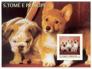 St Thomas & Prince Is. - 2003 MNH dog souvenir sheet #1521 cv $ 9.00