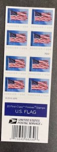 US 2019 Flag Booklet of 20 MNH OG # 5342-45