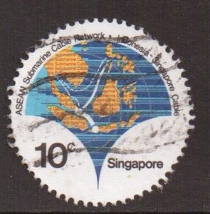 Singapore   #426   used   1983  cable network   10c