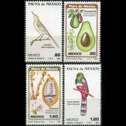 MEXICO 1981 - Scott# 1234-7 Flora and Fauna Set of 4 NH