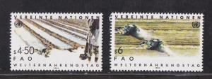 U.N. - Vienna # 40-41, World Food Day, Mint NH, 1/2 Cat.