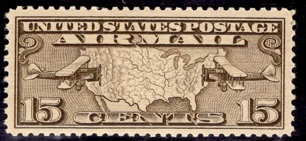 US Stamp #C8 15c Olive Brown MINT NH SCV $4.75