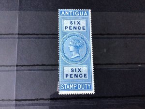 Antigua BF5 1870 mint never hinged six pence Duty Stamp Ref 56509