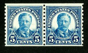 US Stamps # 602 VF OG NH Choice Pair