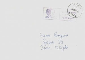 Yugoslavia Croatia Postage Paid 1997 Trpinja (a) 56224 to Osijek with boxed s...