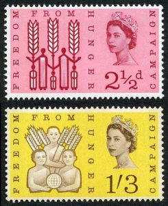 SG634p/5p 1963 Freedom From Hunger Phosphor Set U/M