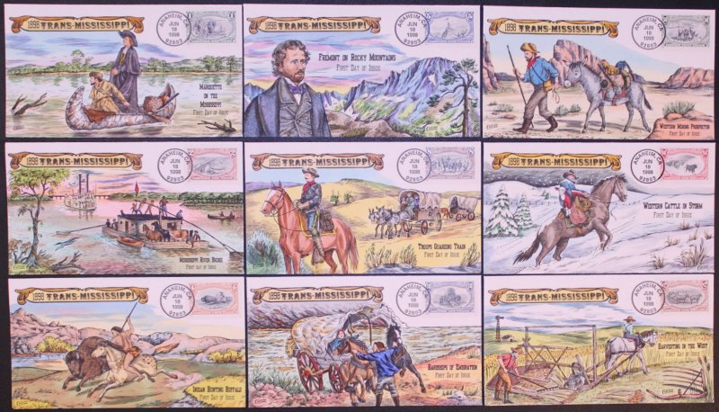 #3209 Trans-Mississippi Collins FDC Set