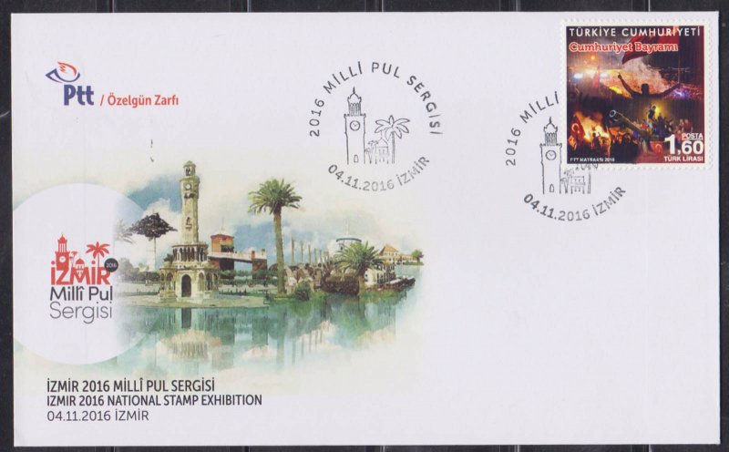 TURKEY - 2016 IZMIR NATIONAL STAMP EXHIBITION FDC