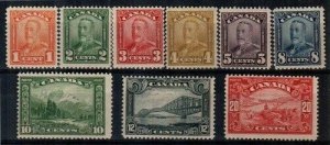 Canada Scott 149-57 Mint NH