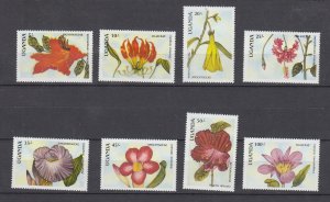 J44171 JL stamps 1988 uganda set mh #612-9 flowers