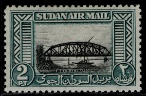 SUDAN GVI SG115, 2p black & blue-green, M MINT.