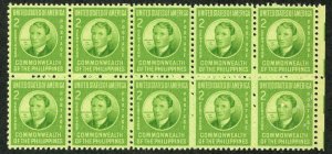 PHILIPPINES #461 Jose Rizal US Possession Stamps Postage Block 1941 Mint NH OG