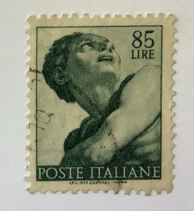 Italy 1961 Scott 824 used- 85 L, Head of Prophet Giona by Michelangelo