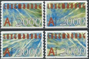 Luxembourg 1021 (used set of 4) A rate, year 2000