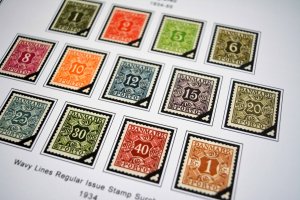 COLOR PRINTED DENMARK 1851-2010 STAMP ALBUM PAGES (186 illustrated pages)