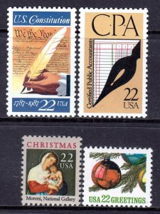 United States 1987 Mint MNH Accumulation SC 2360,2361,2367,2368