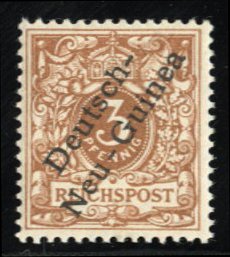 German Colonies, German New Guinea #1b Cat$90, 1898 3pf yellow brown, never h...