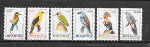 BIRDS - MOLDOVA #31-36 MNH