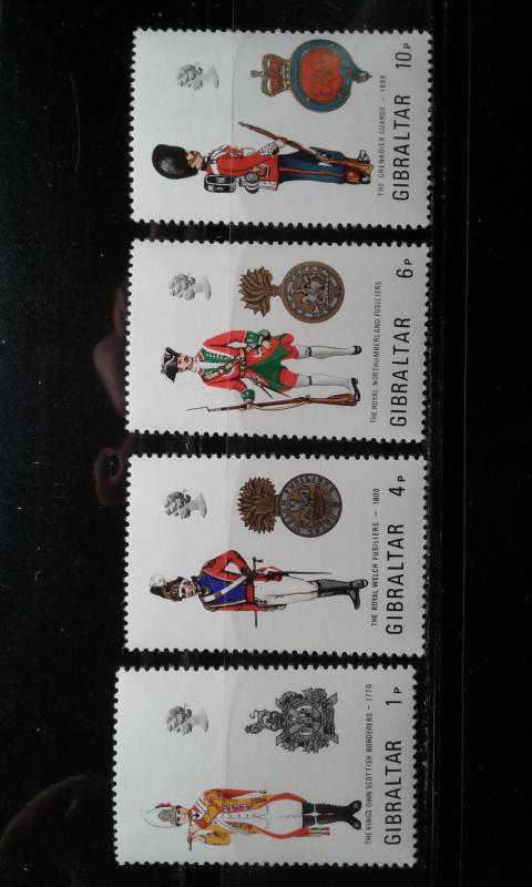  Gibraltar #299-302 MNH uniforms e1812.2985